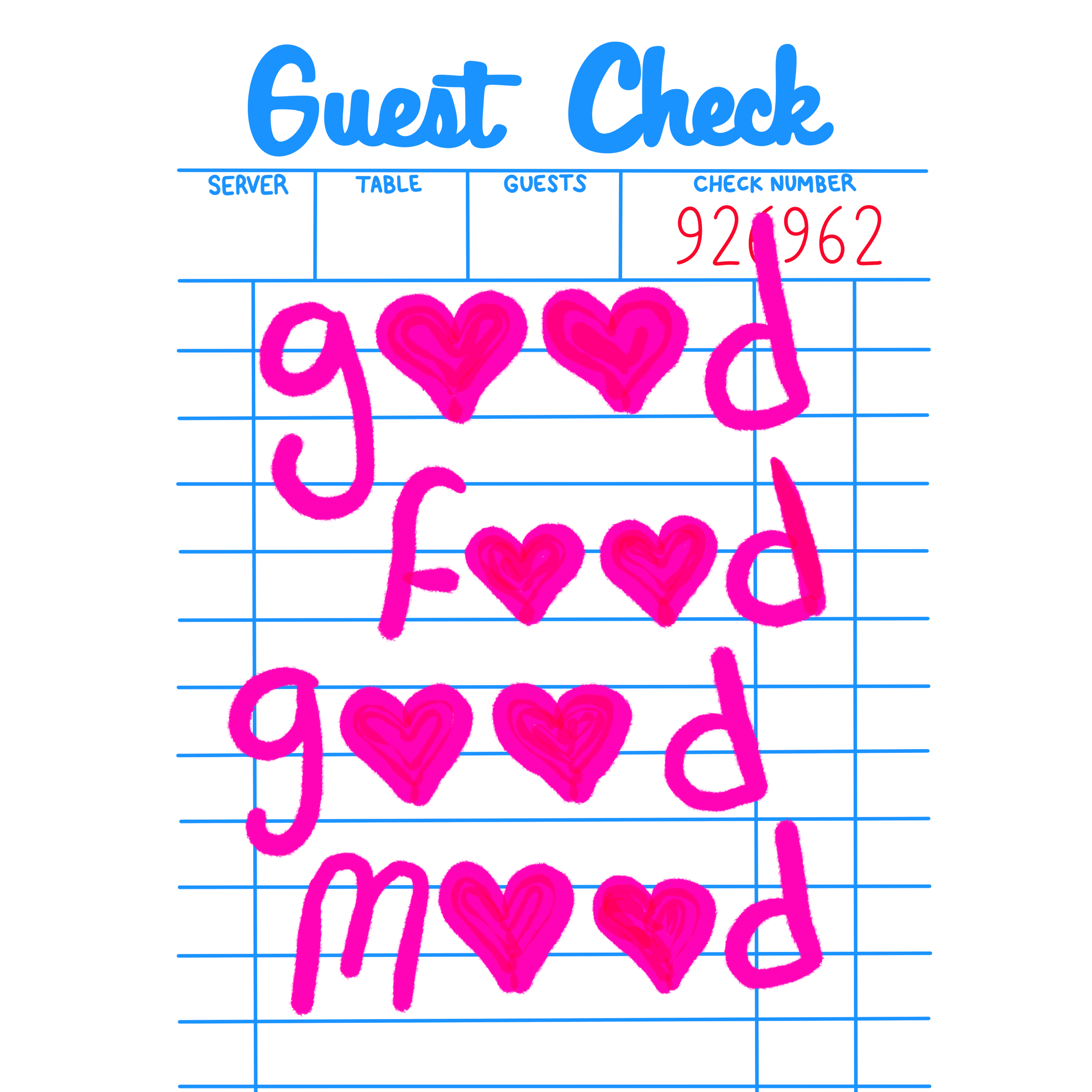 Good food good mood print