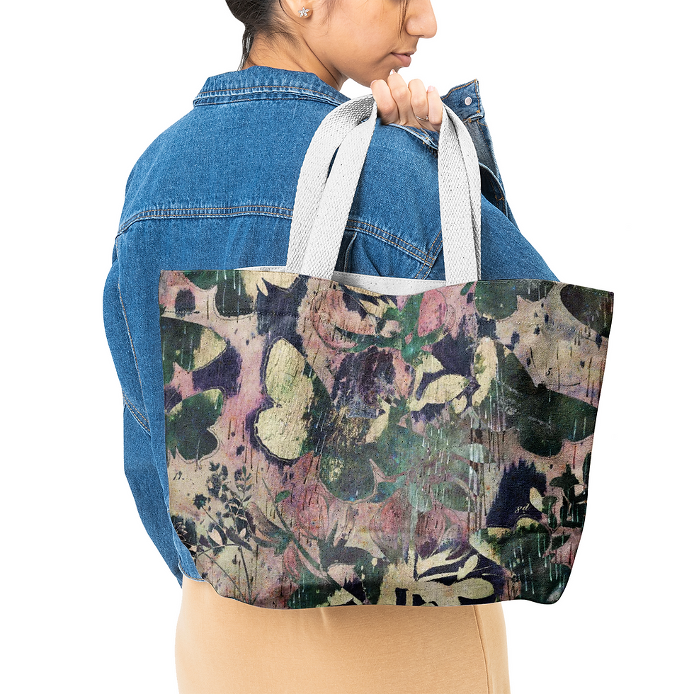 Miniatura: Celestial Butterflies: Heavy Duty and Strong Natural Canvas Tote Bags