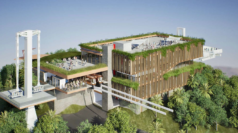 Projeto Skyglass BC passarela de vidro sobre o mar