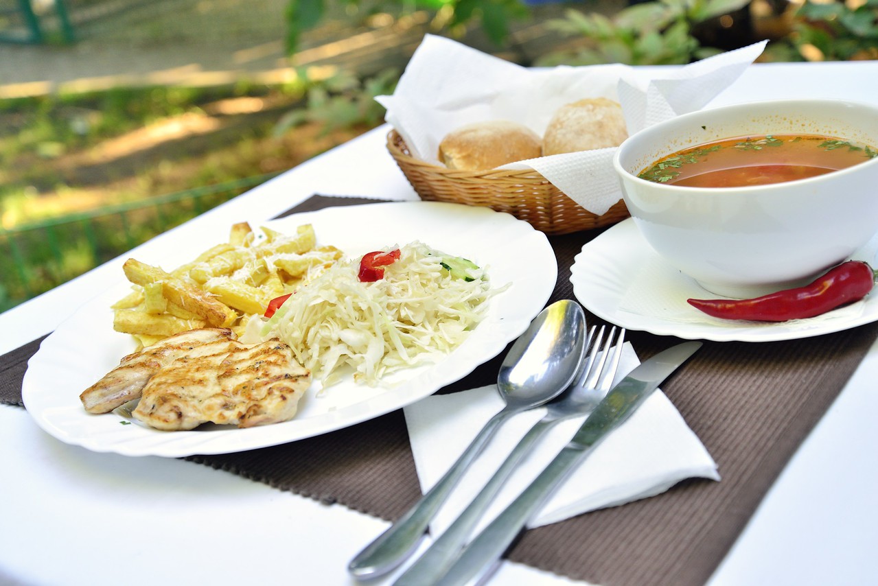 Arranged Food and Objects