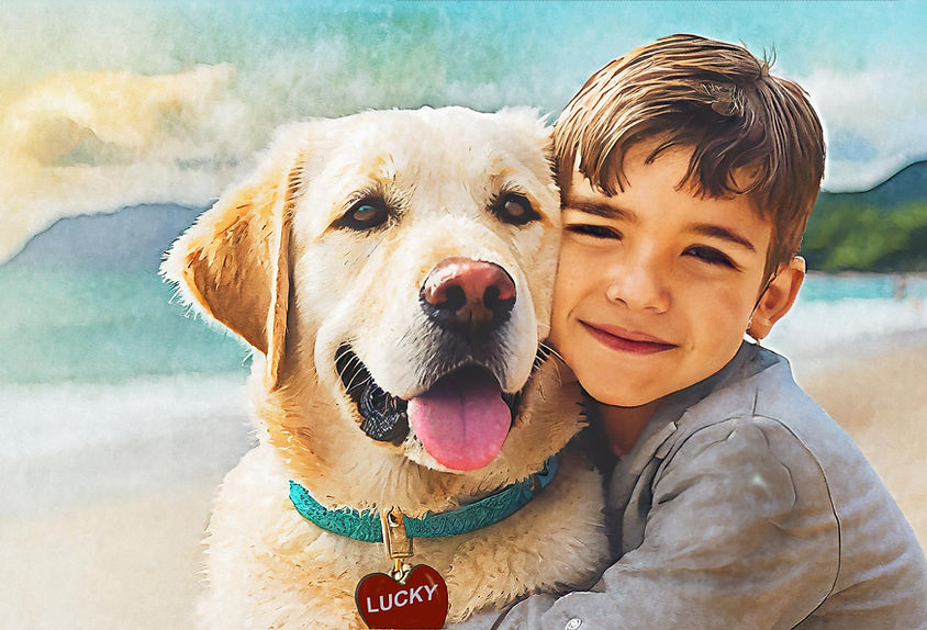 Lucky Dog Name Lucky with Best Friend