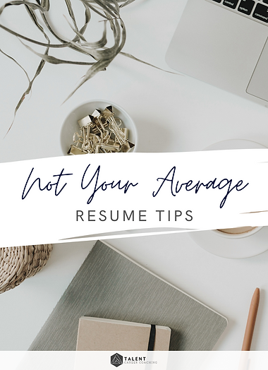 Not Your Average Resume Tips Workbook