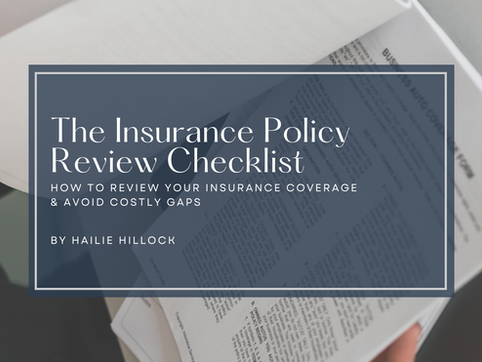 The insurance policy review checklist by Hillock Insurance