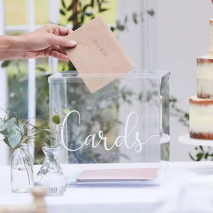 Clear Acrylic Card Box for weddings