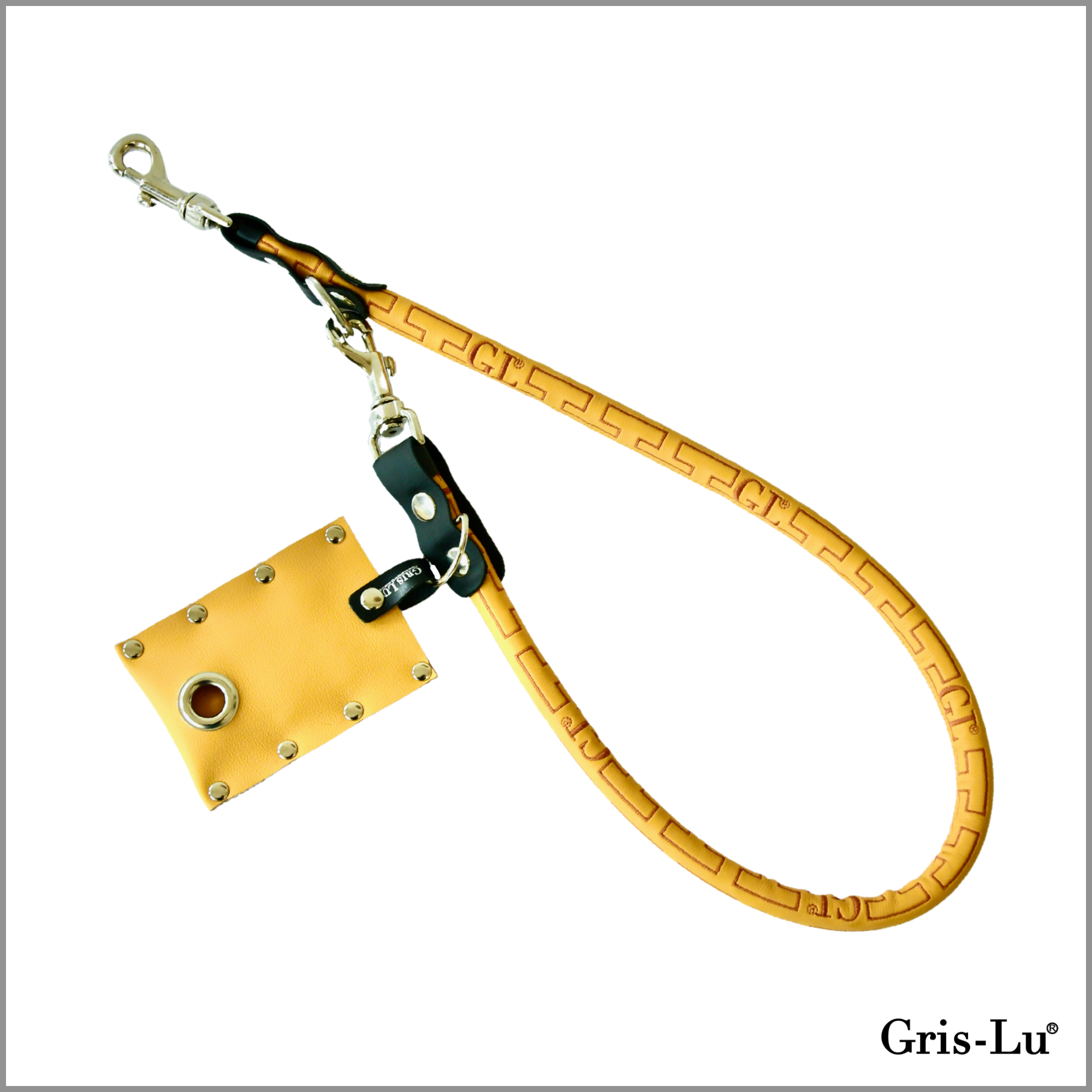 HUNDELEINE KURZ GELB - GRIS-LU CHAMEAU