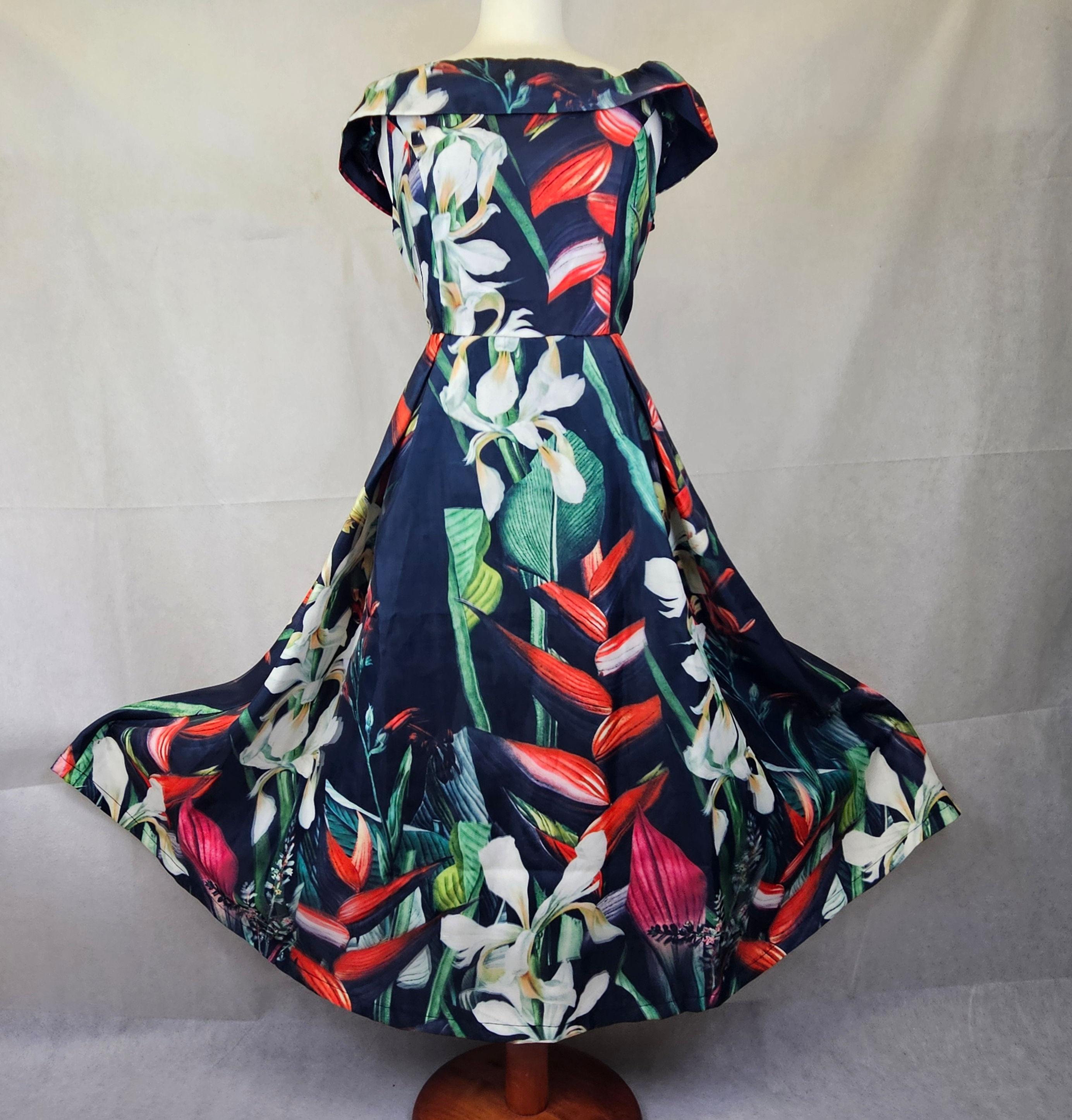 Jolie Moi navy floral dress UK14