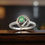 Thumbnail: Sterling Silver Ring with Emerald