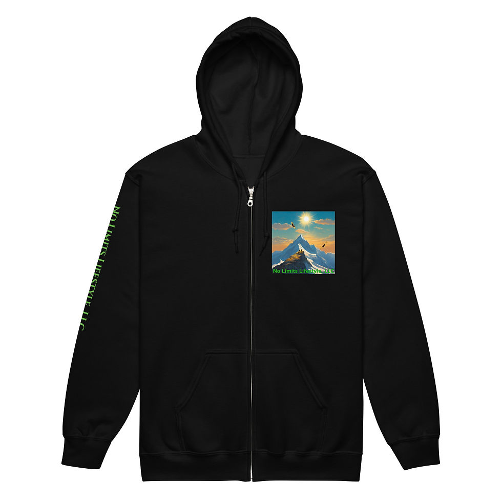 Thumbnail: Unisex heavy blend zip hoodie, black