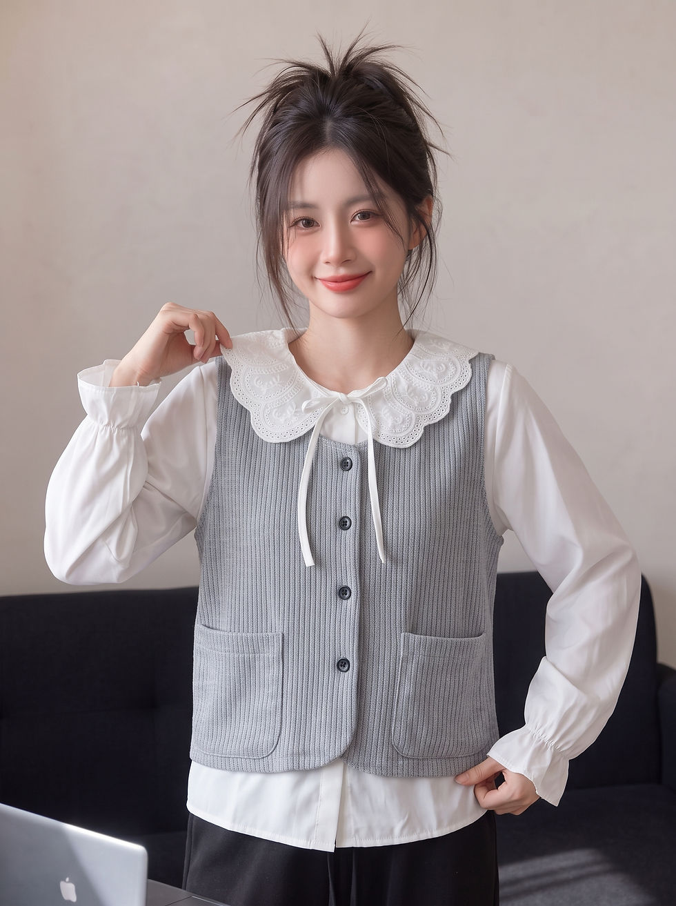 Miniatura: BLUSA Y CHALECO 1061#