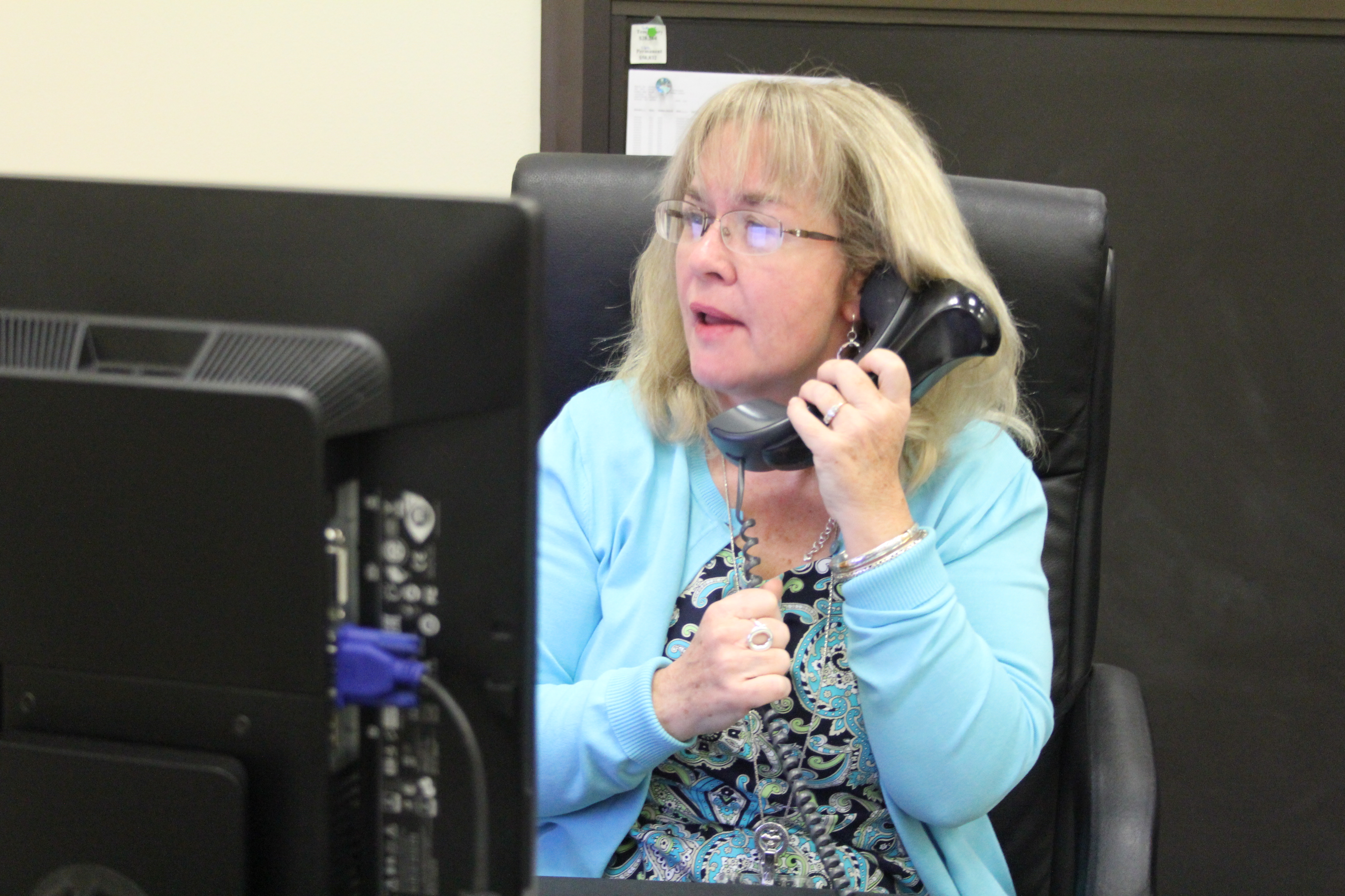 On the phones!
