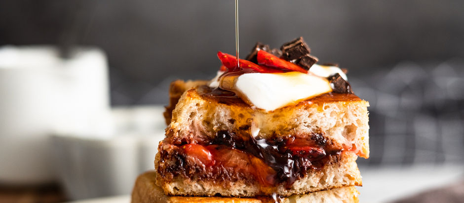 Strawberry Chocolate French toast sandwiches