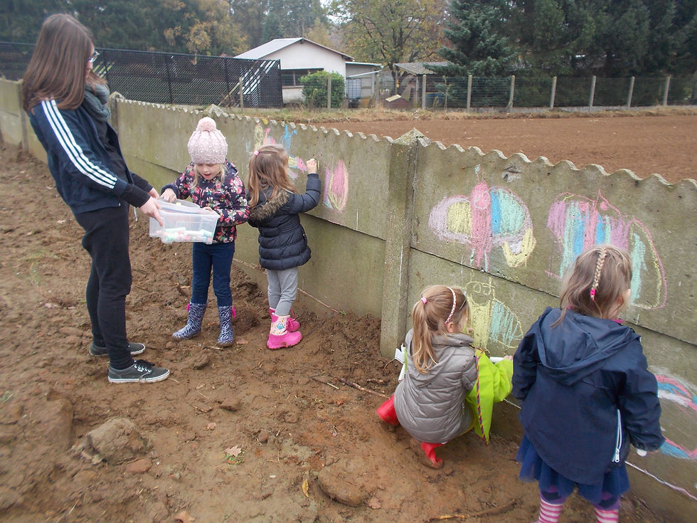 Tekenen door de kinderen
