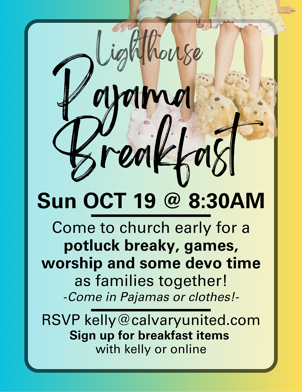 Pajama Breakfast Oct 19