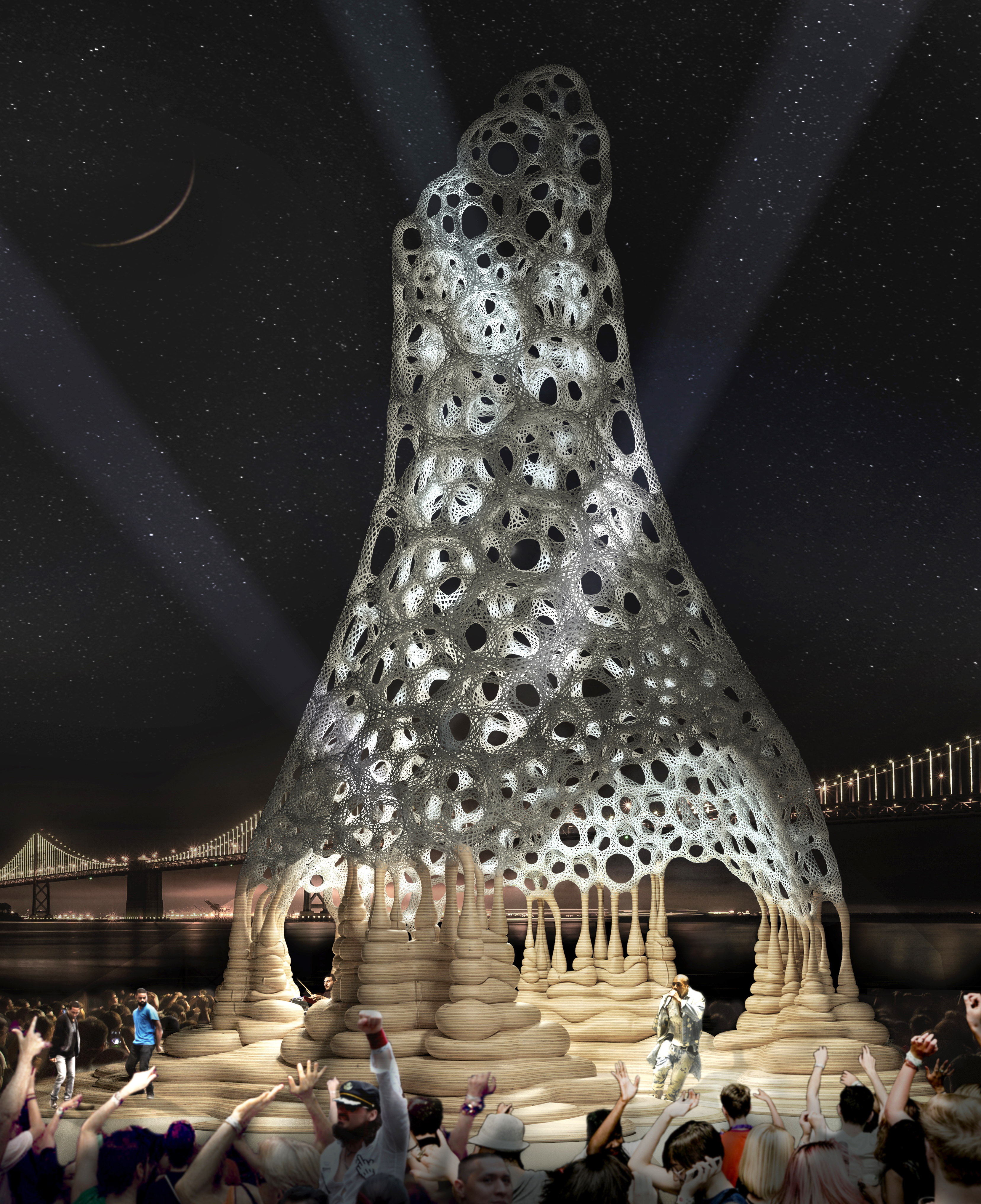 “Diagrid"大型编织塔