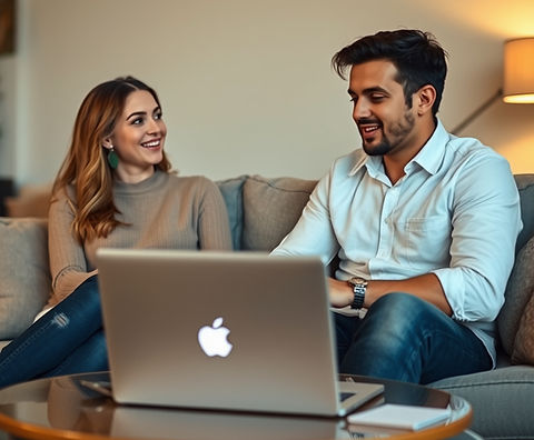 Person attending an online therapy session from home