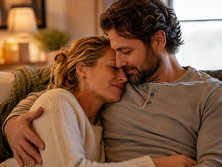 Couple sharing a moment of emotional connection and intimacy