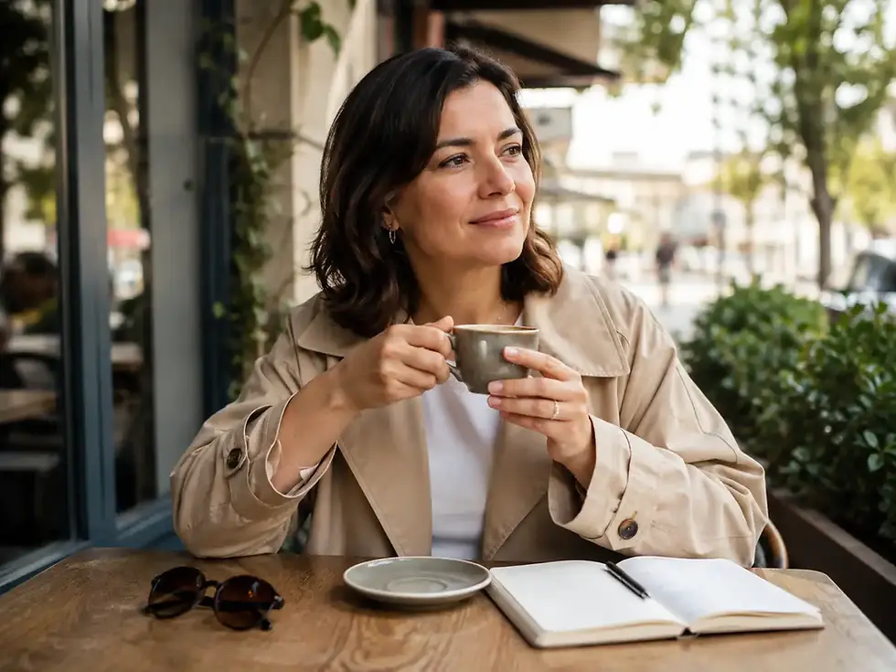 Person enjoying time alone while reconnecting with personal interests and rebuilding their identity after a breakup
