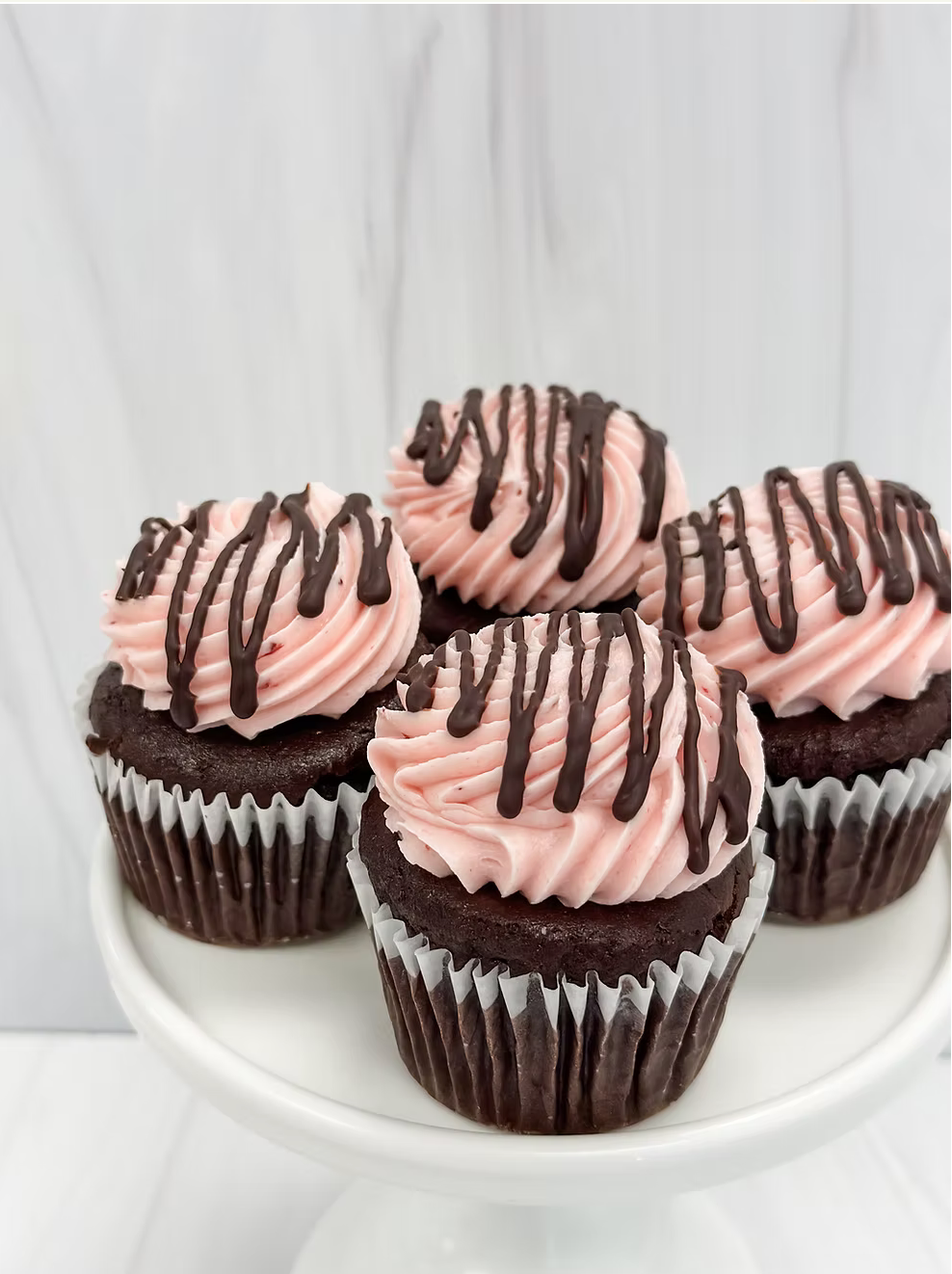 Vegan & Gluten Friendly Chocolate Covered Strawberry Cupcakes