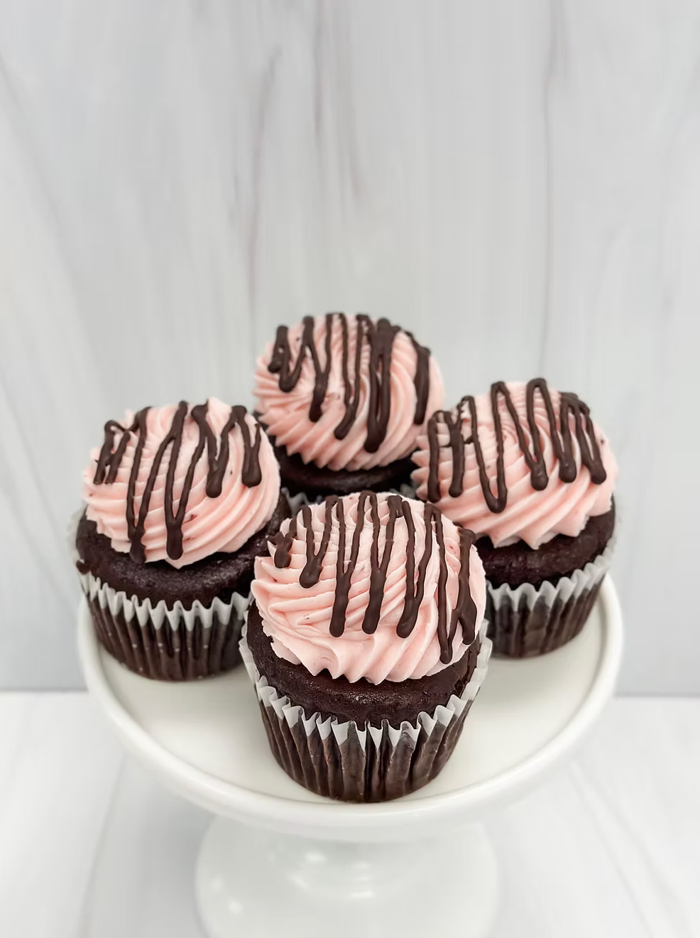 Vegan & Gluten Friendly Chocolate Covered Strawberry Cupcakes