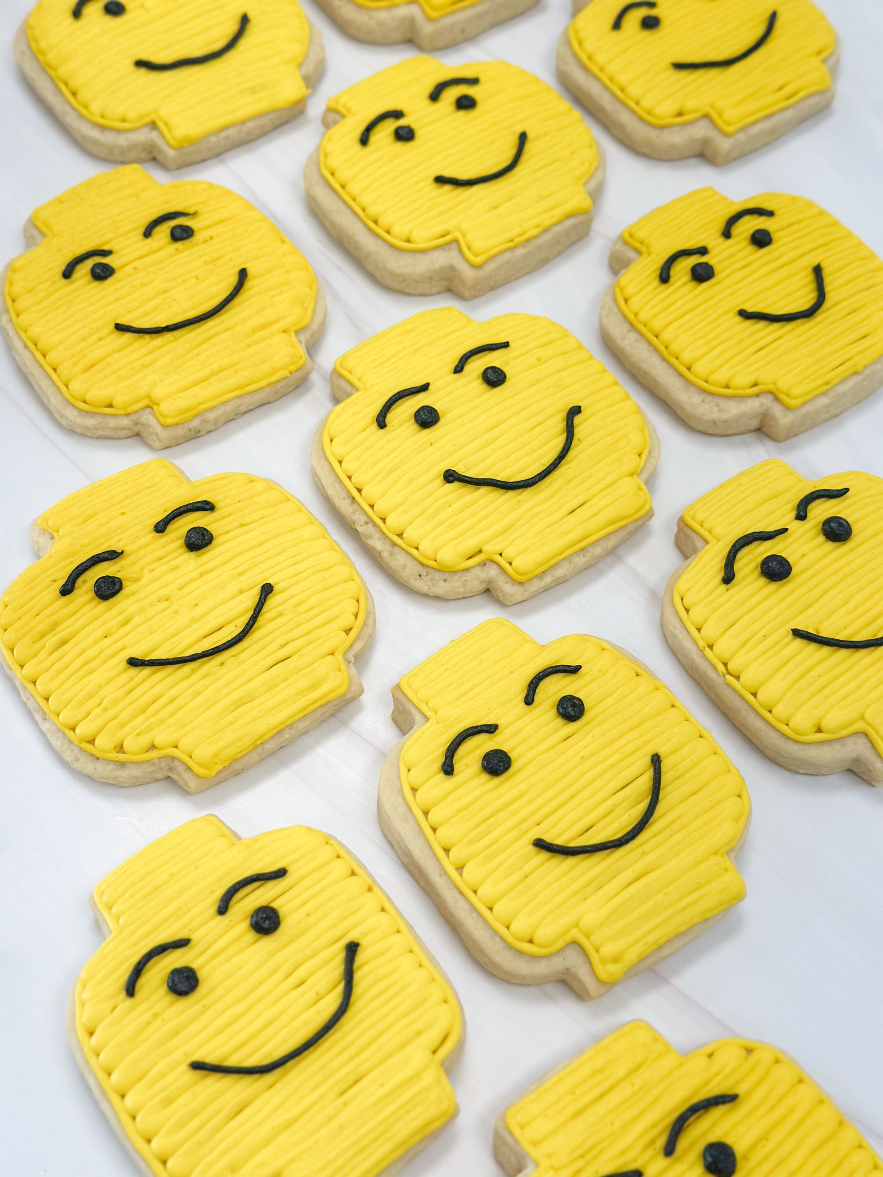 Lego Head Sugar Cookies