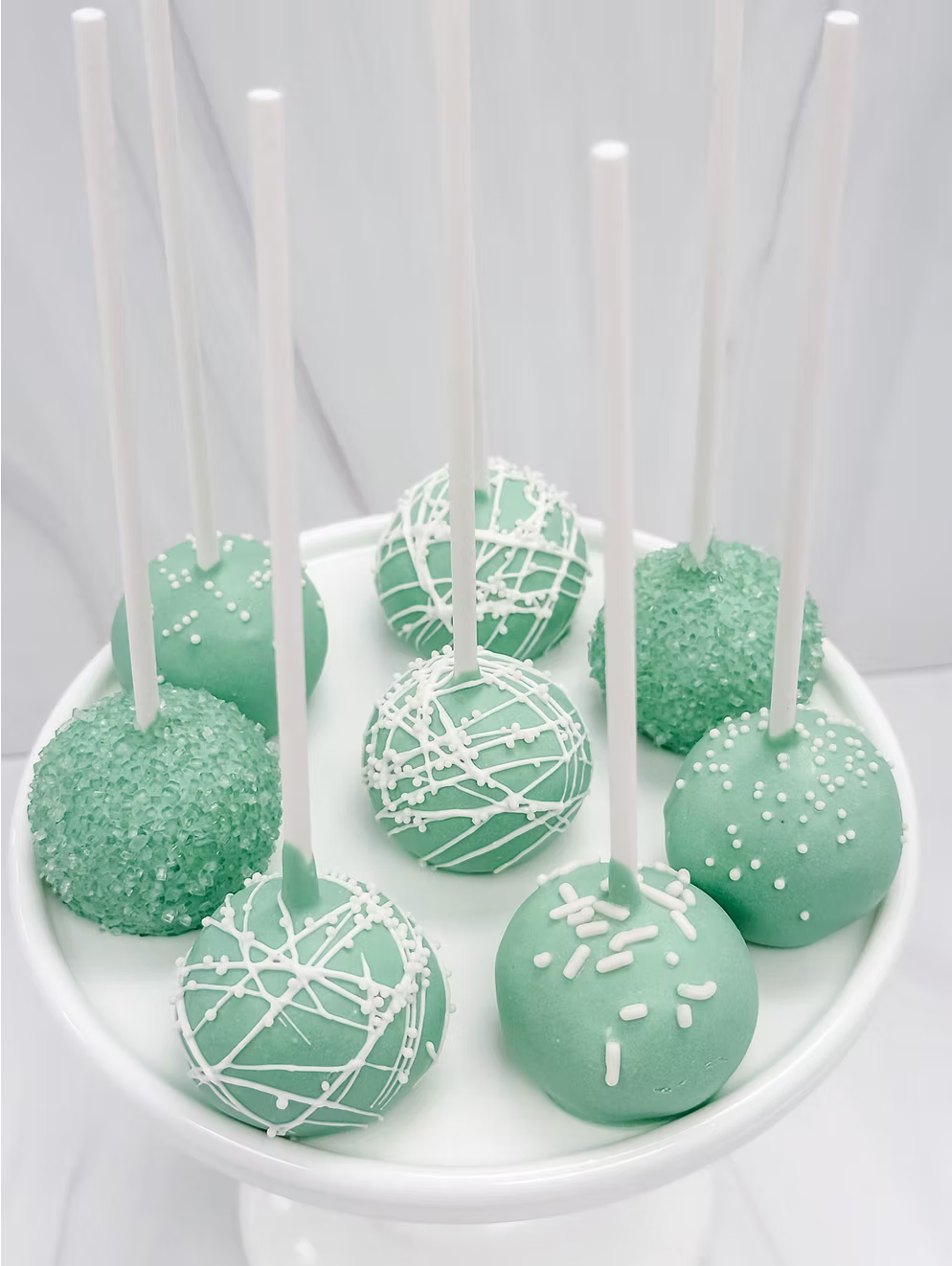 Sage Green Cake Pops