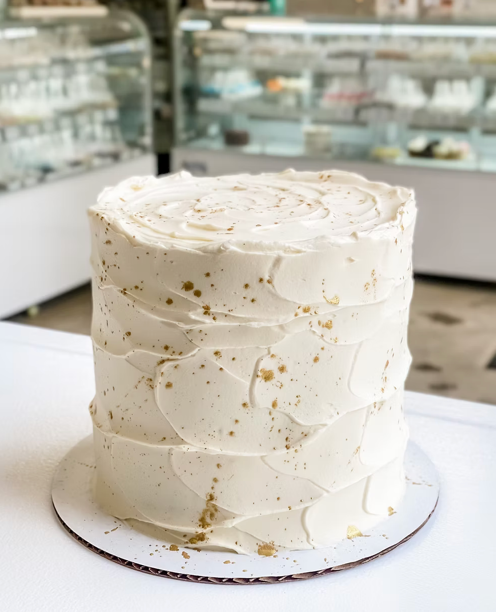 Rustic Gold Splatter Cake