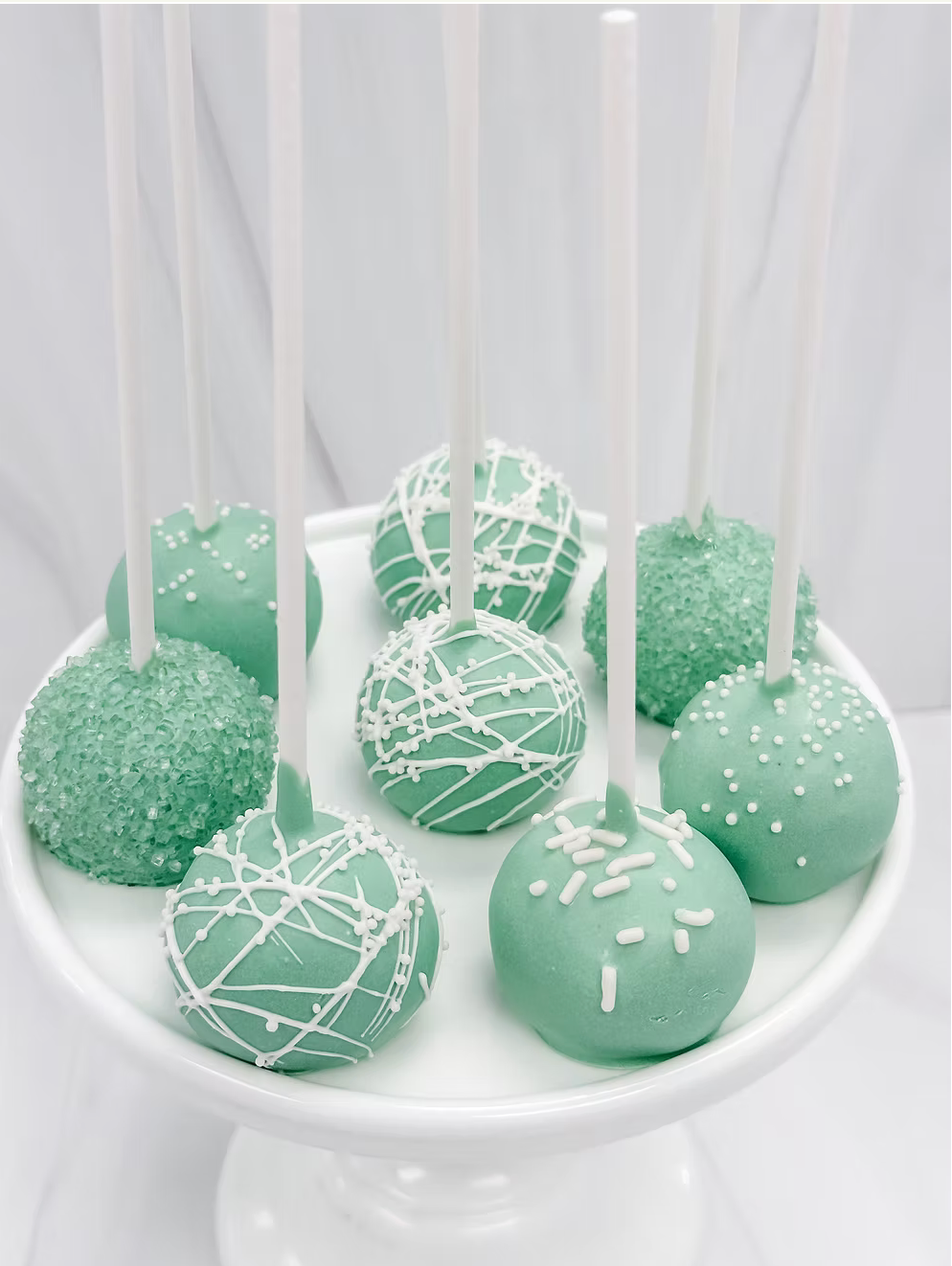 Sage Green Cake Pops