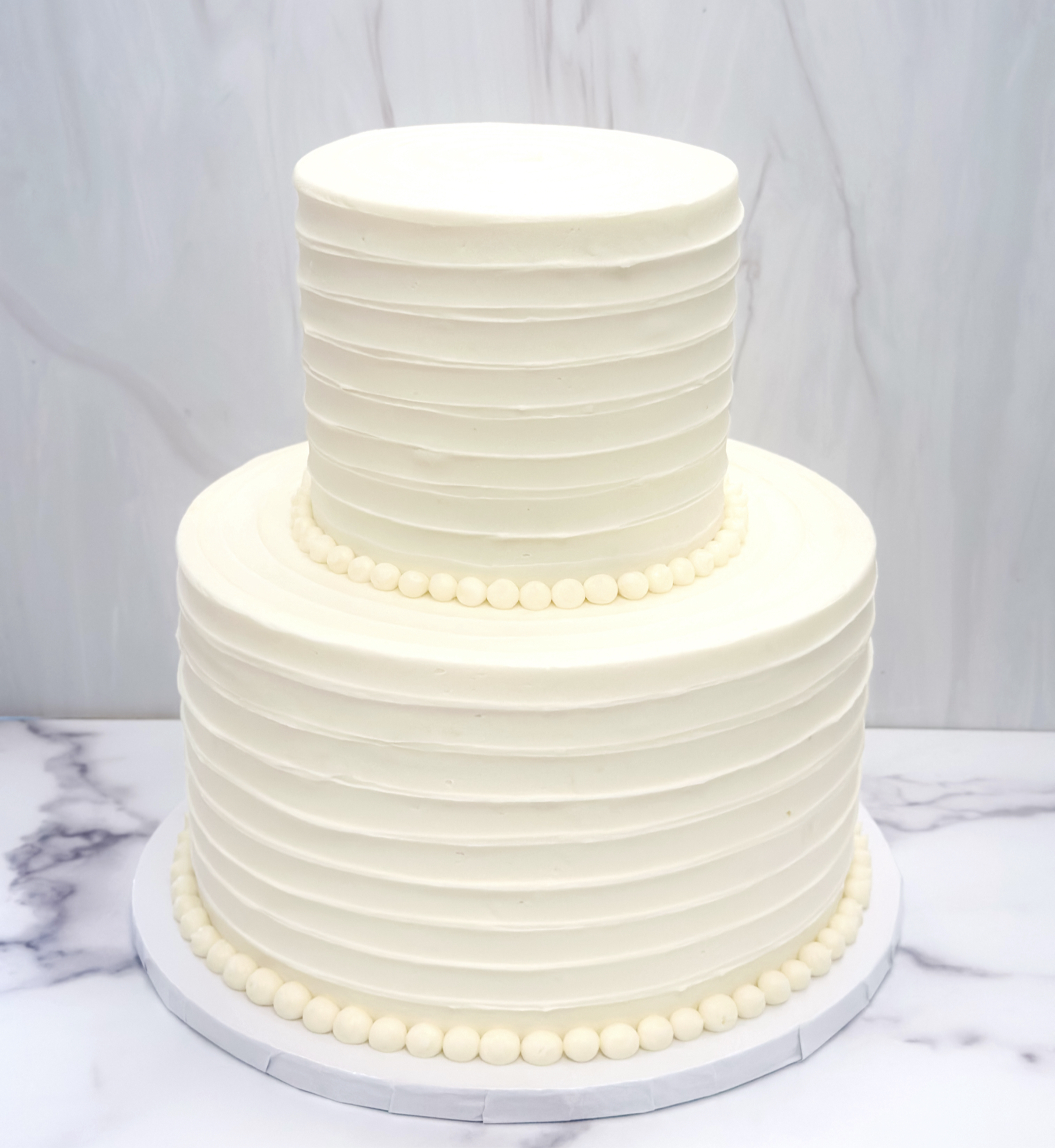6" + 10" Two Tiered Pleat Cake