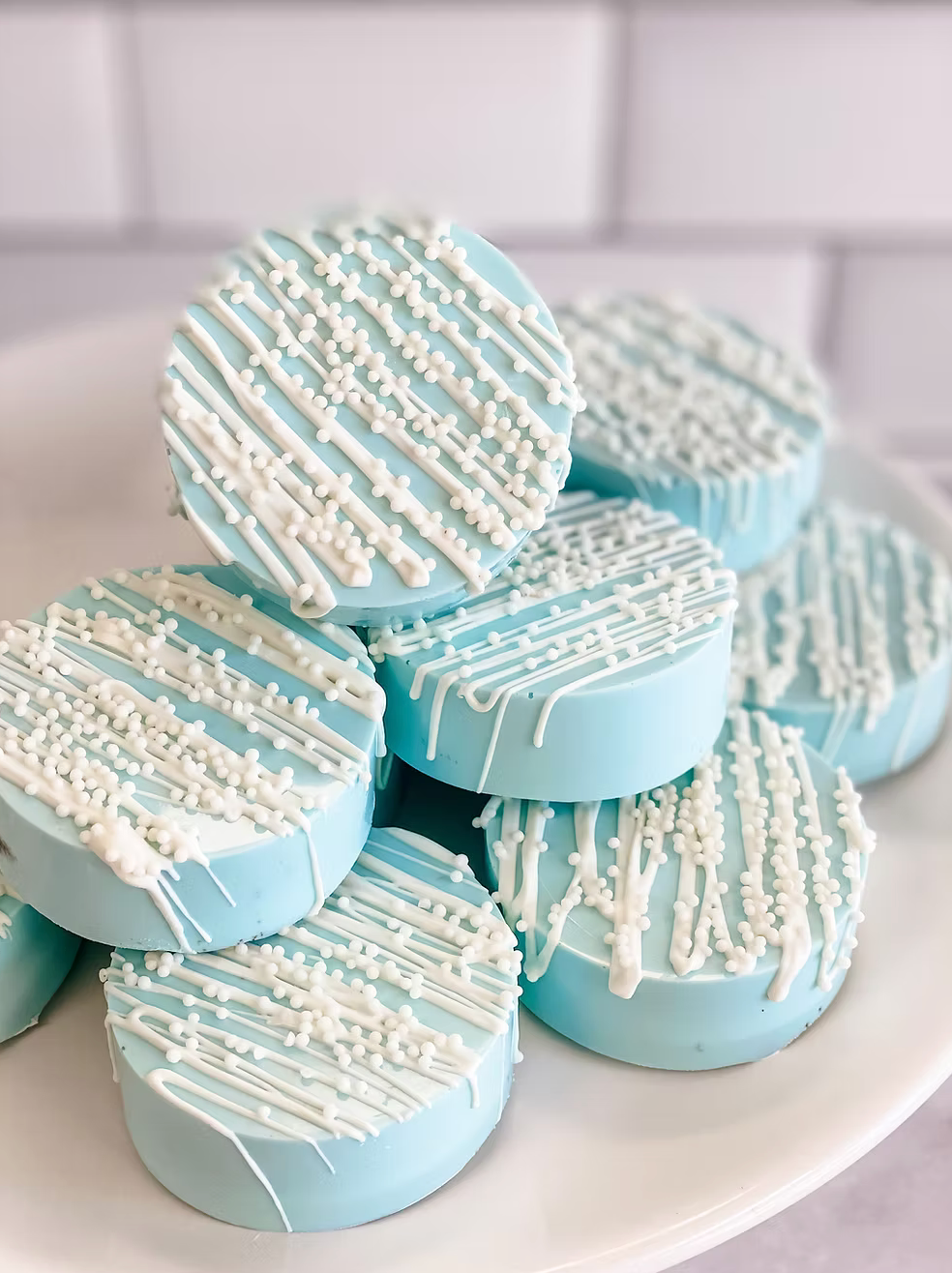 Pastel Blue "Holly-O's"