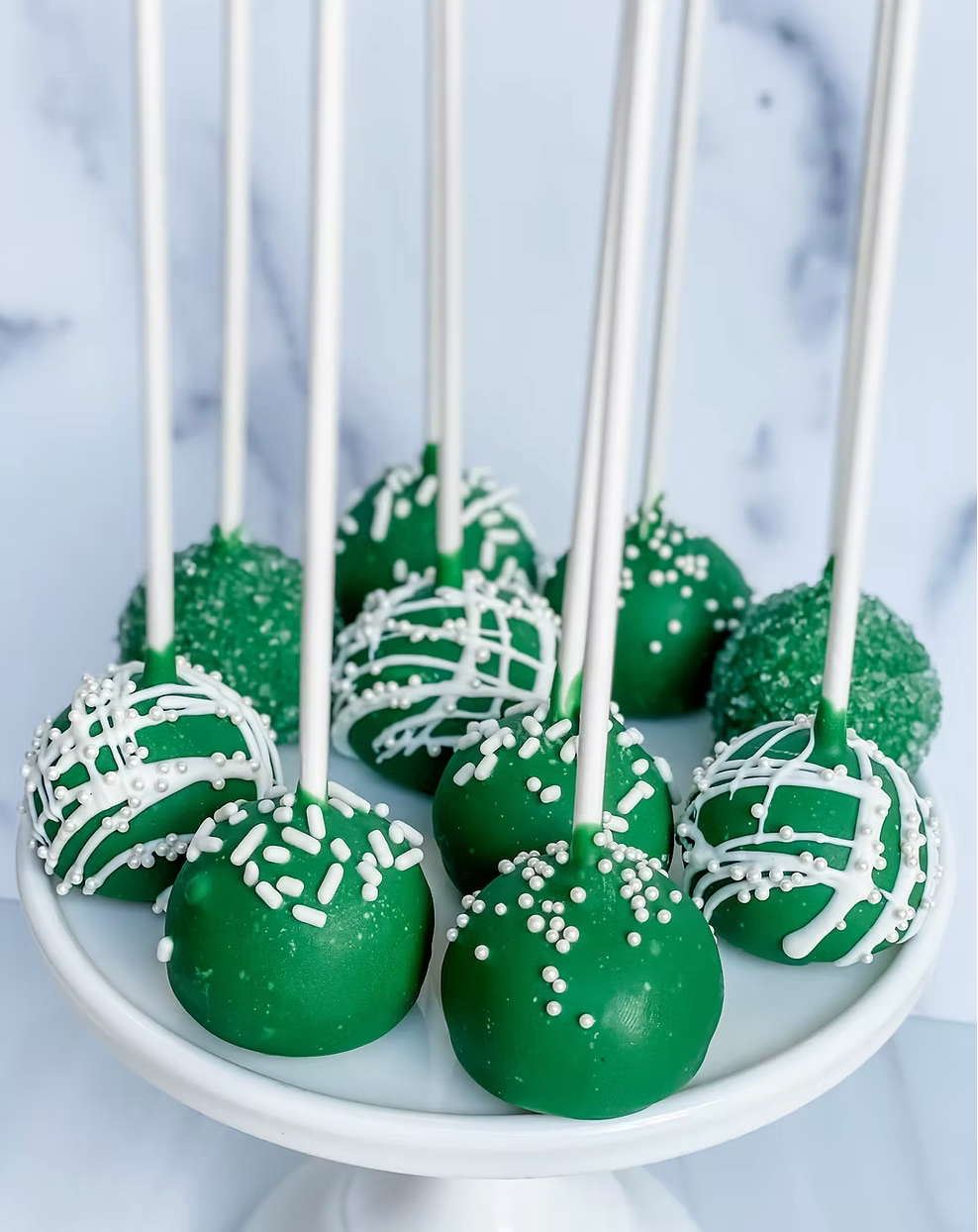 Dark Green Cake Pops