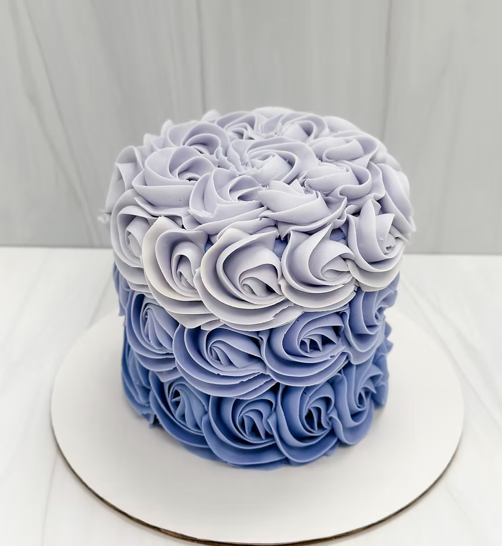 4" Ombre Rosette Mini Cake