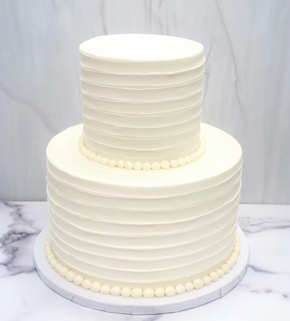 6" + 10" Two Tiered Pleat Cake