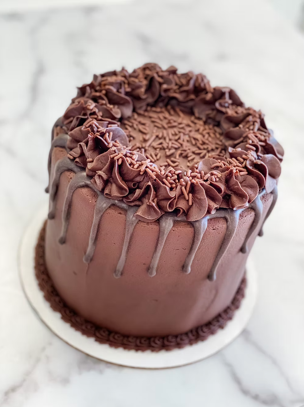 Double Chocolate Ganache Cake