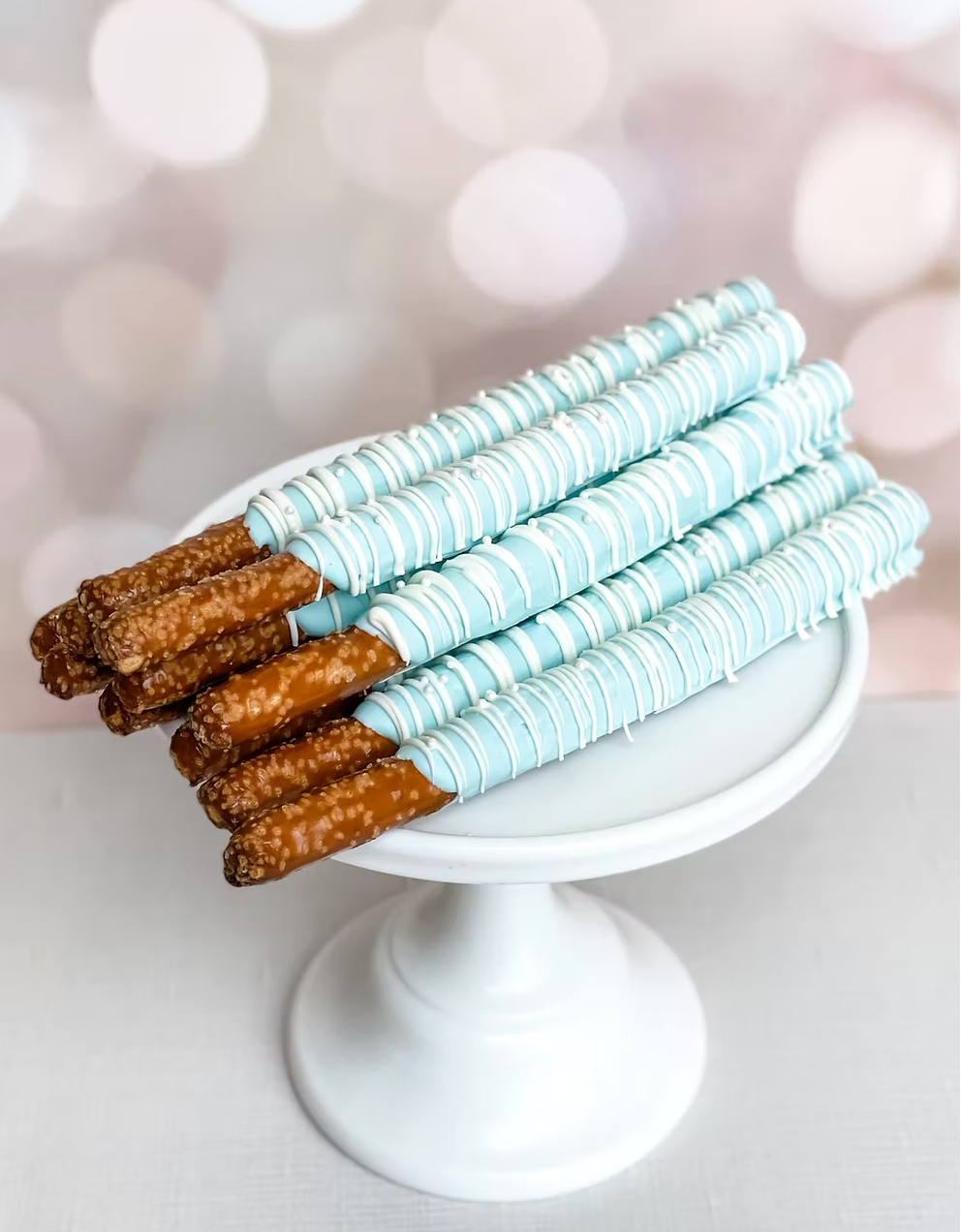 Pastel Blue Pretzel Rods