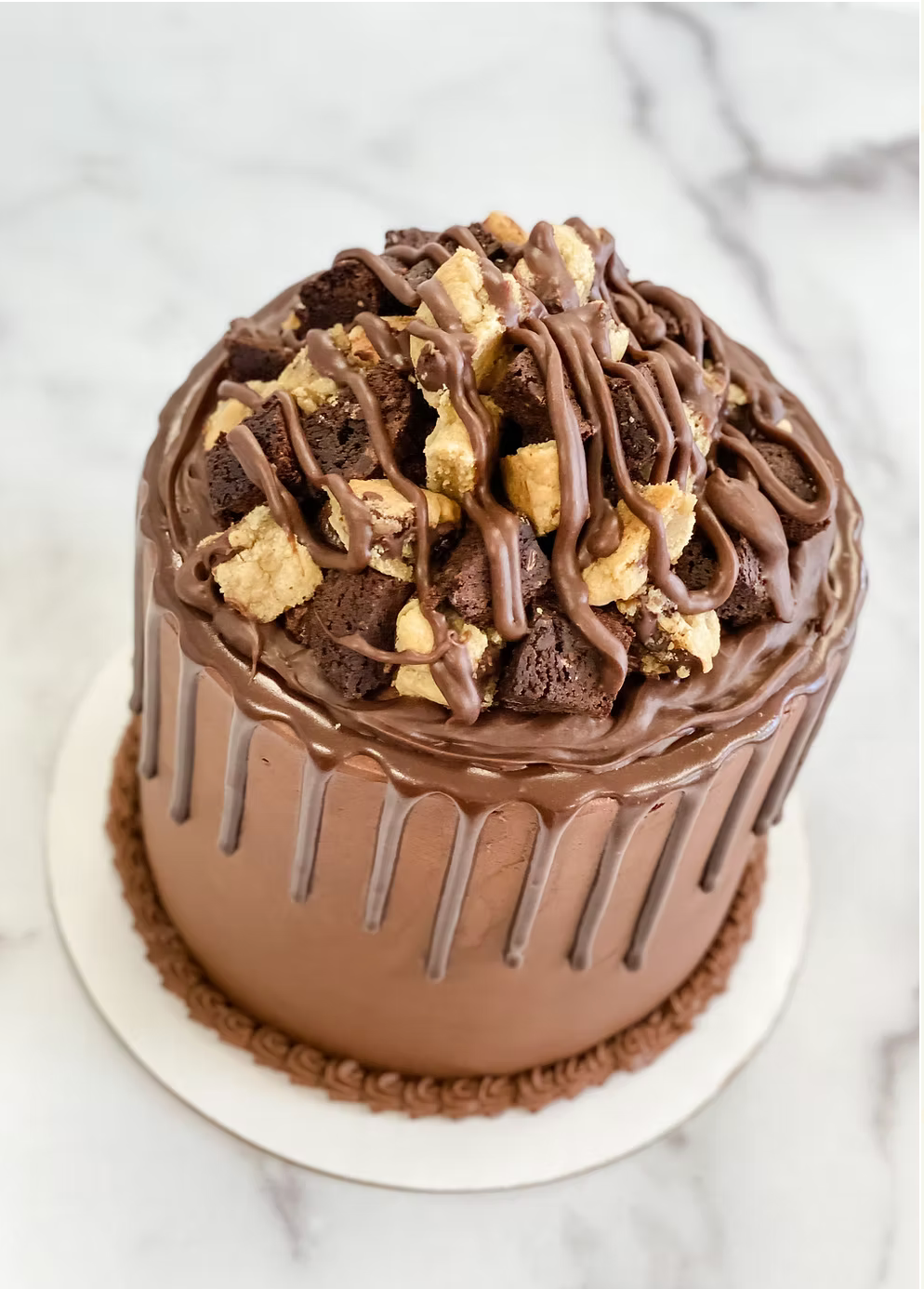 Brookie Cake (Brownie + Cookie) Cake