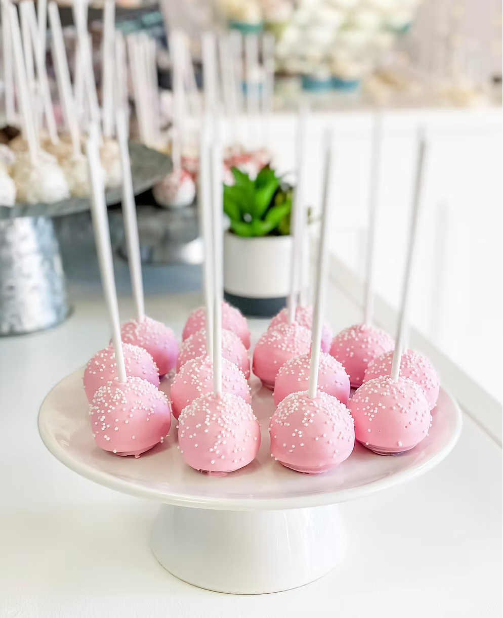 Strawberries N Cream Cake Pops