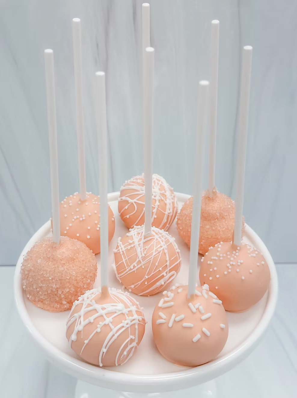 Pastel Orange Cake Pops