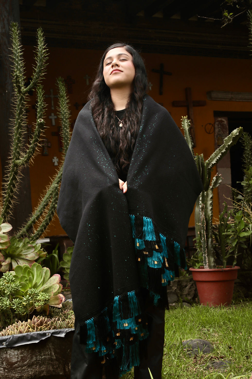 Thumbnail: Elegant Rebozo with Satin Fringe