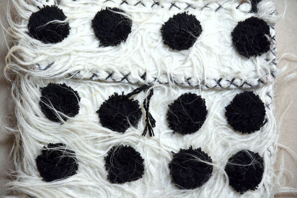 Thumbnail: copy of Back-strap Woven Pompom Purse