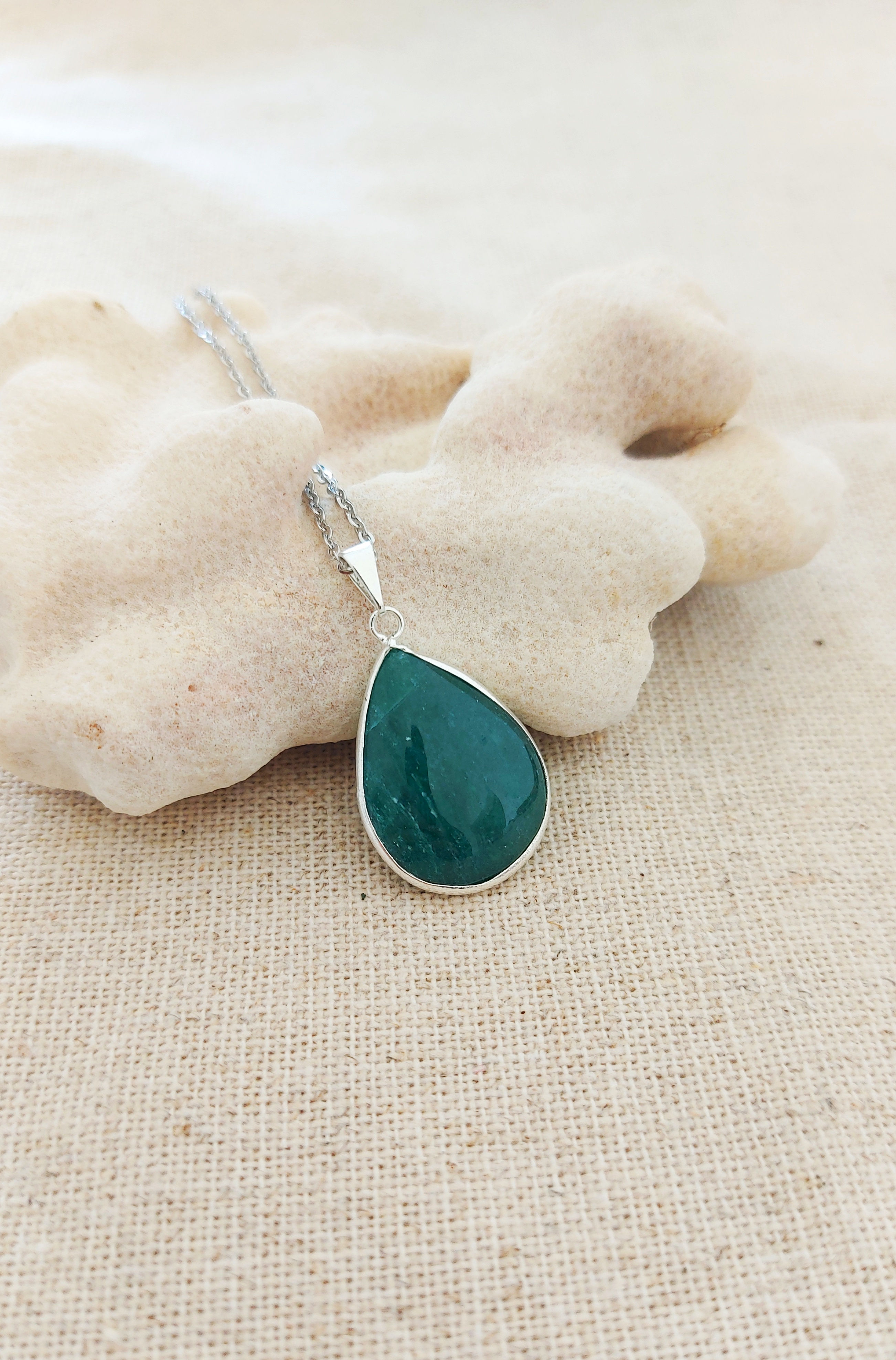 Quartzo Verde - colar