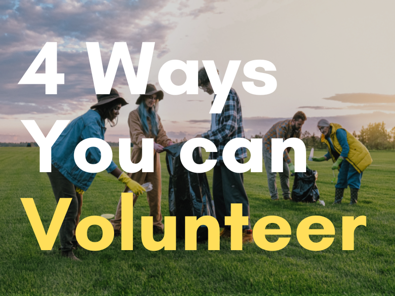 4 Ways you Can Volunteer Right Now