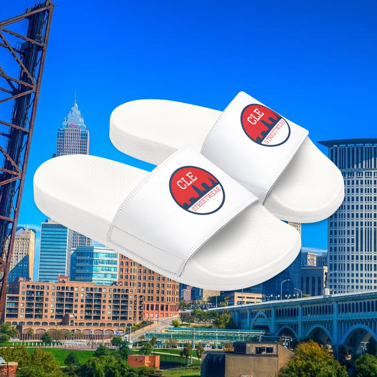 CLE Streetwear Skyline Logo Slides