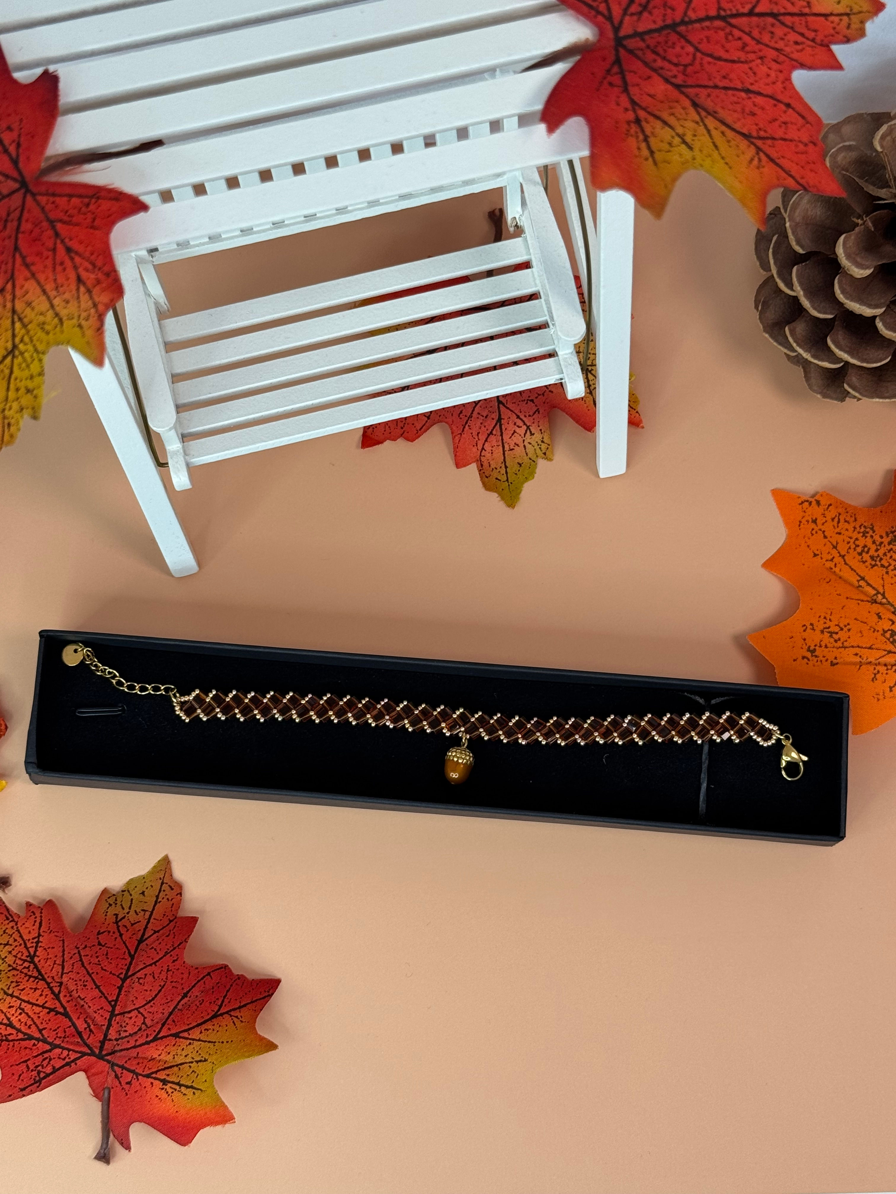 Bracelet topaz avec charm gland
