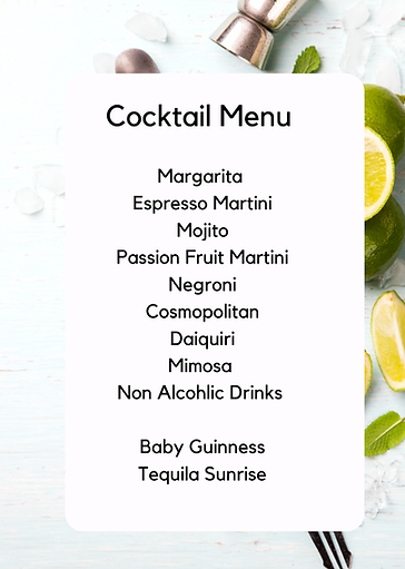 Cocotail Menu