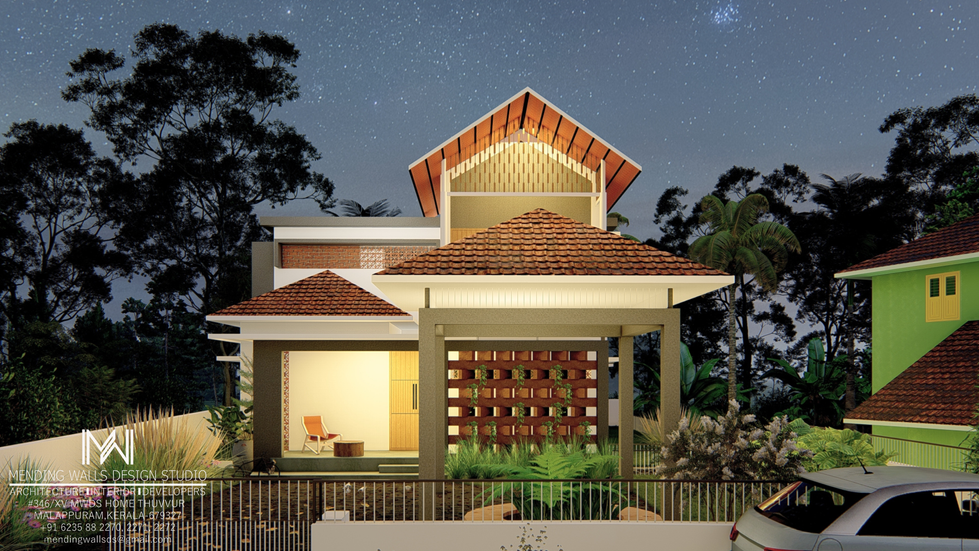 Aventra Residence by Mending walls Design Studio, The Leading Architectural and Interior Designing Firm in Malappuram and Calicut Kerala