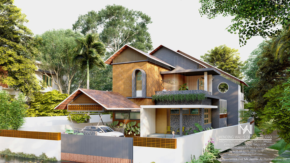 Lumera Residence by Mending walls Design Studio, The Leading Architectural and Interior Designing Firm in Malappuram and Calicut Kerala