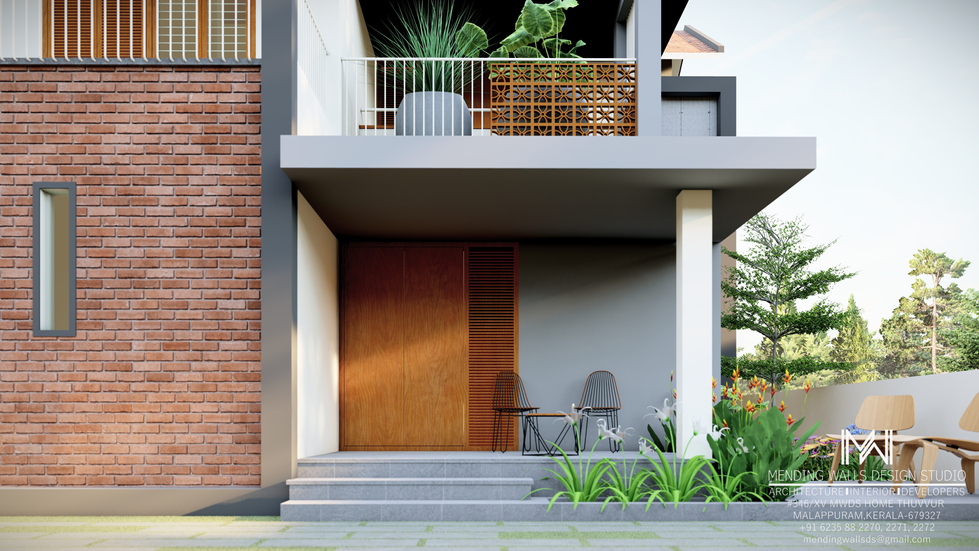 Meridian Residence by Mending walls Design Studio, The Leading Architectural and Interior Designing Firm in Malappuram and Calicut Kerala