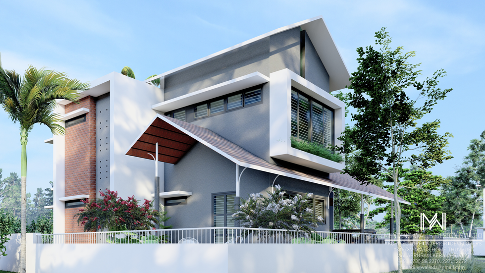 Jasmin Residence by Mending walls Design Studio, The Leading Architectural and Interior Designing Firm in Malappuram and Calicut Kerala