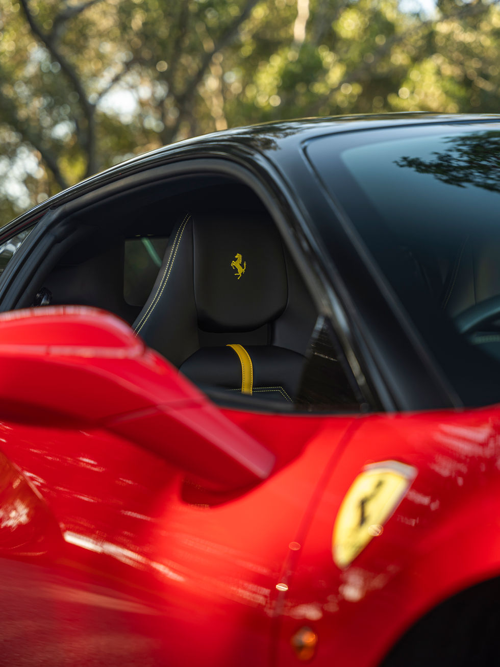 Ferrari 488 GTB interior detail – Rennauto Brisbane