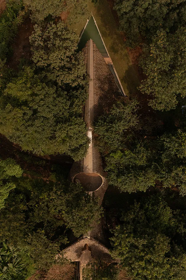 Vue aérienne Bridge House.